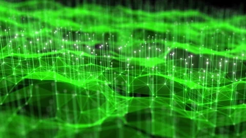 Digital Information Flow and Predictive Intel Software Background Stock Footage 335546802