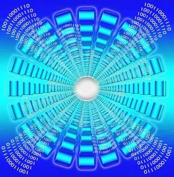 Digital information flow Illustrazione stock