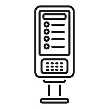 Digital information kiosk displaying important public data Stock Illustration