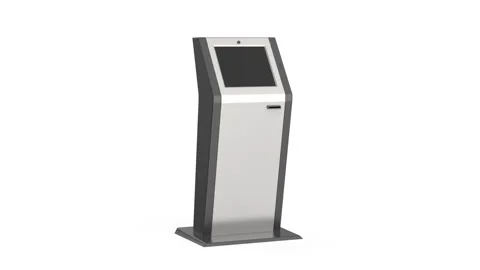 Digital information kiosk Video stock 327154201