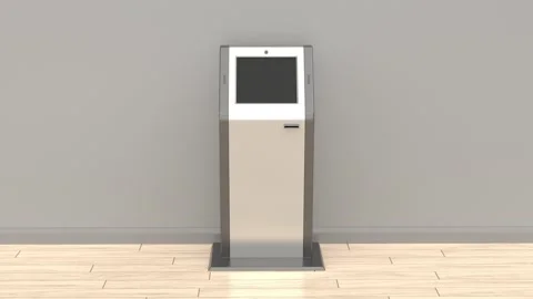 Digital information kiosk Video stock 327555685