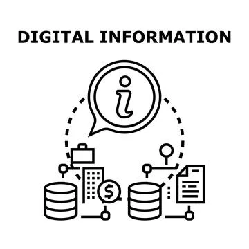 Digital information processing and data management concept 스톡 일러스트