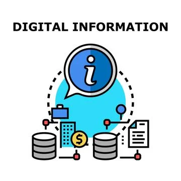 Digital information processing and data management concept イラスト素材