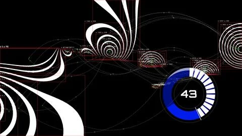 Digital information processing system with abstract geometric data 스톡 일러스트