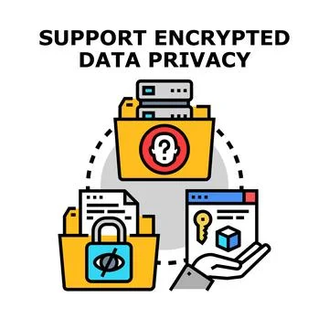 Digital information protection and secure data privacy concept Stock Illustration