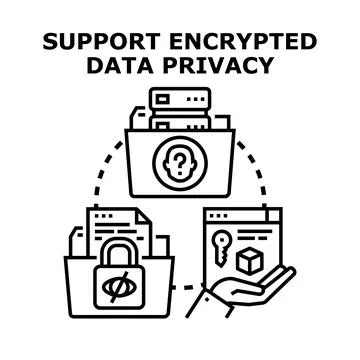 Digital information protection and secure data privacy concept Stock Illustration