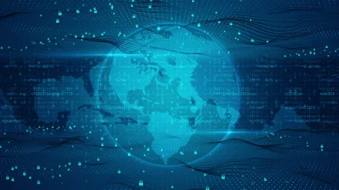 Digital Information Security System Technology Background Stock Footage 339044060