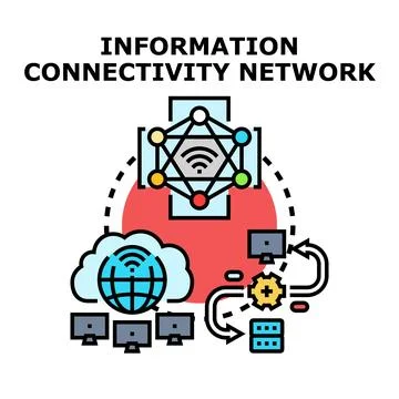 Digital information sharing network connectivity concept 스톡 일러스트