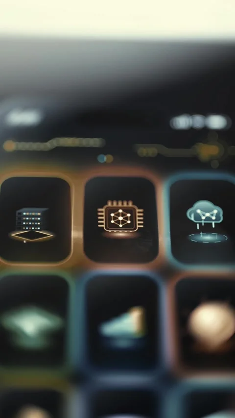 Digital Infrastructure Apps for Cloud Network and Monitoring 库存影片 341866803