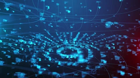 Digital Infrastructure Information Technology Network Nodes Algorithms Stockbeeldmateriaal 302884409