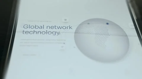 Digital Infrastructure Nodes - Interactive Screen View Vídeo Stock 336408401