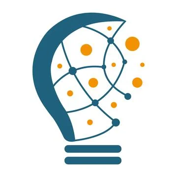 Digital Innovation Design Abstract Technology Bulb Icon Logo vector template 스톡 일러스트