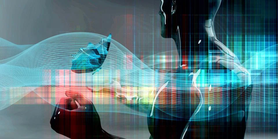 Digital Innovation Process Futuristic Technology Development Strategy Stock Illustration