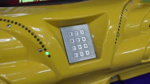 Digital input panel with colored lights Stock Footage 220554100