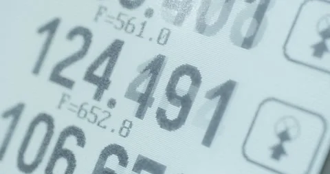 Digital instrument readings, numbers changing quickly on the liquid crystal.. Stock Footage 278420768