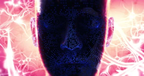Digital Intelligence Concept With Human Brain and Synapses. Stock Footage 321491526