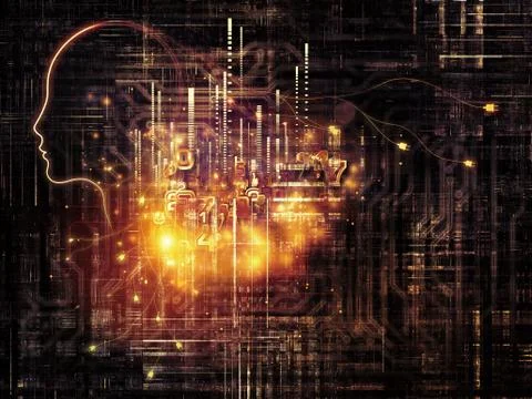 Digital Intelligence Illustrazione stock