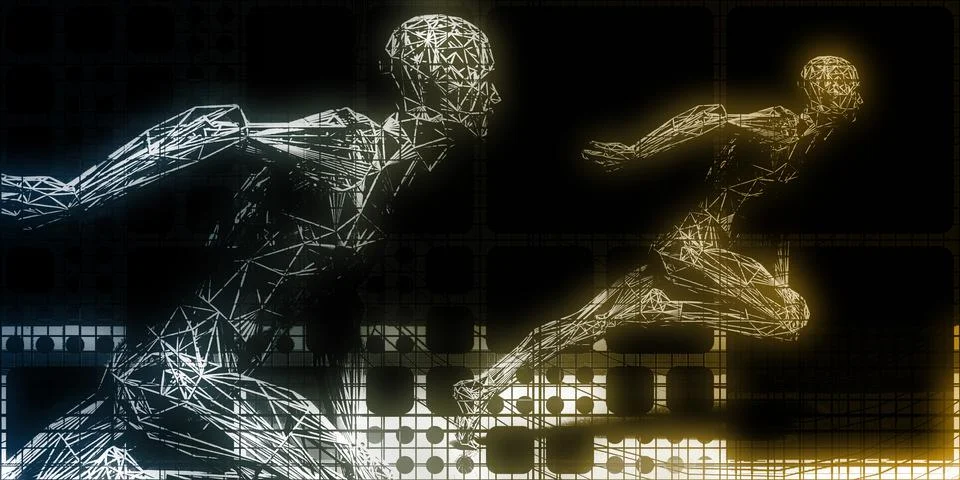 Digital Intelligence Revolution Accelerates Technology Market Competitions Stockillustratie