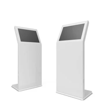 Digital interactive kiosk Illustrazione stock