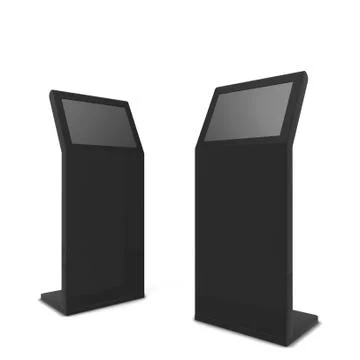 Digital interactive kiosk Illustrazione stock