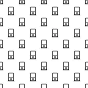 Digital interactive self service kiosk display pattern background 스톡 일러스트