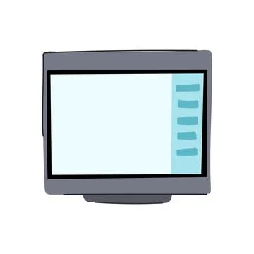 Digital interactive smartboard cartoon vector illustration Illustrazione stock