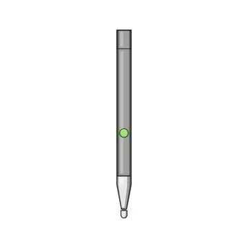 Digital interactive whiteboard pen cartoon vector illustration Illustrazione stock