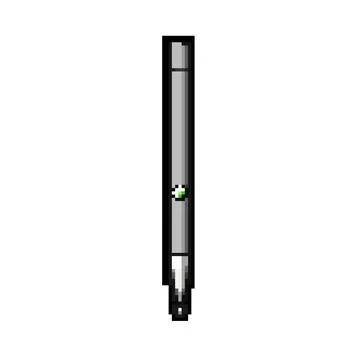 Digital interactive whiteboard pen pixel art vector illustration Stock Illustration