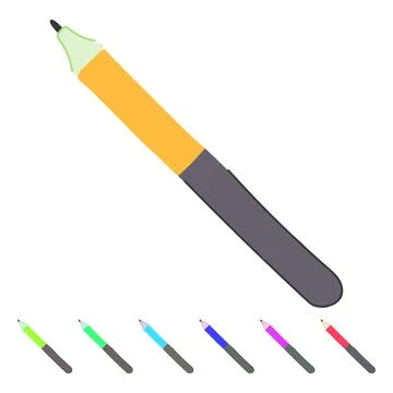 Digital interactive whiteboard pen vector cartoon graphic Stock Illustration