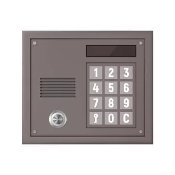 Digital intercom vector illustration. Illustrazione stock