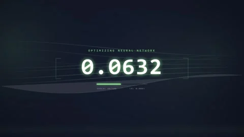 Digital Interface with 0.8433 Number and Abstract Waveform - Futuristic Dat.. Stock Footage 348412118