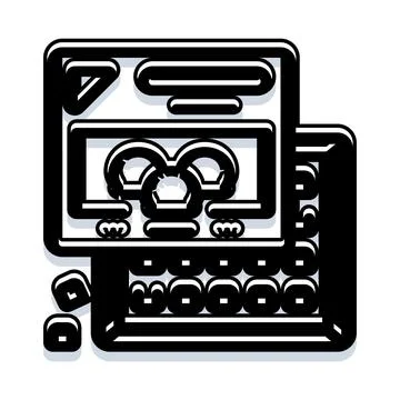 Digital interface with abstract data processing computer concept Stock Illustration