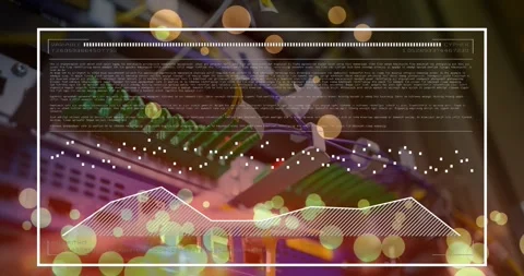 Digital interface and global tech concept in a digitally generated video. Stock Footage 326409203