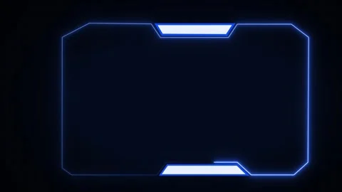 Digital interface animation with blue highlights. Digital interface futuris.. Stock Footage 337022224
