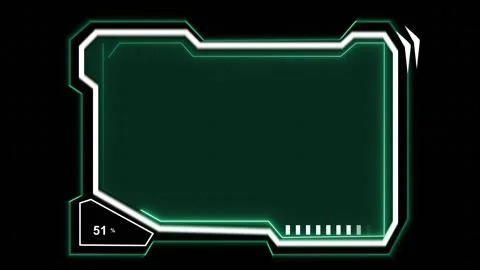 Digital interface animation with green progress. Digital interface futurist.. Stock Footage 337022218