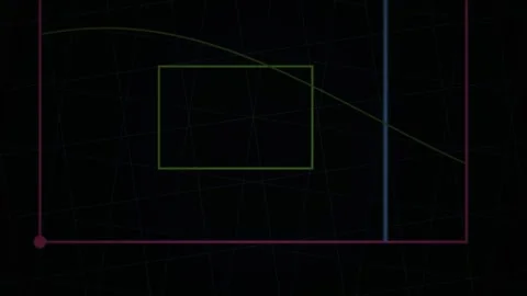 Digital Interface Animation Showing Geometric Path Manipulation and Vector .. Stock Footage 340525350