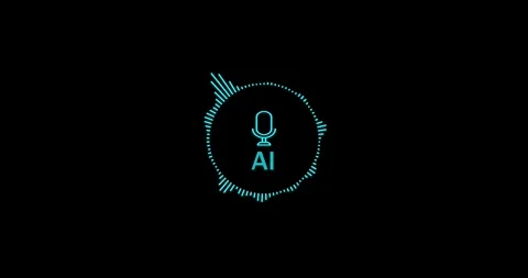 Digital interface audio voice assistant for AI chat technology waveform AI chat 스톡 동영상 337832364