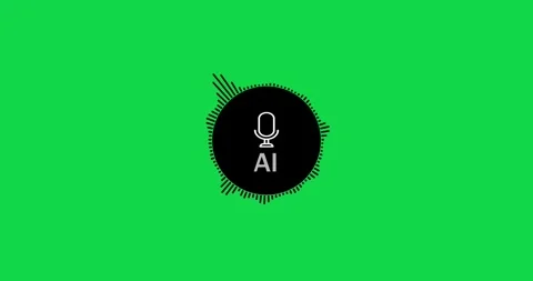Digital interface audio voice assistant for AI chat technology waveform AI chat Stock Footage 337832375