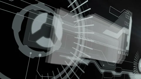 Digital interface with coding language Stock Footage 40981834