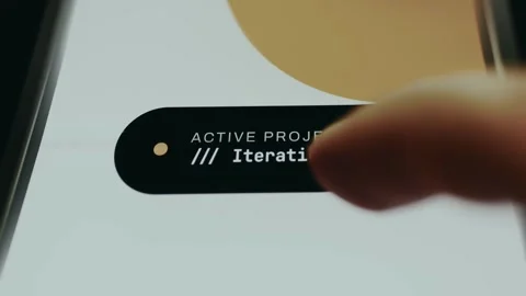 Digital interface component for a project management system Stock Footage 334940334