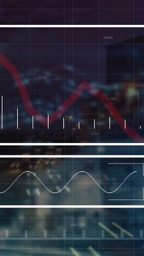 Digital interface concept with global business and networking animation. Stock Footage 344774751