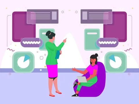 Digital Interface Concept Illustration Style Stock Illustration