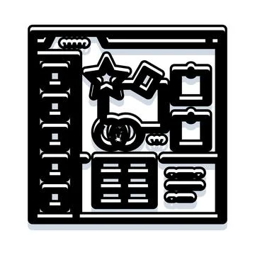 Digital interface creating interior design plans and ideas Illustrazione stock