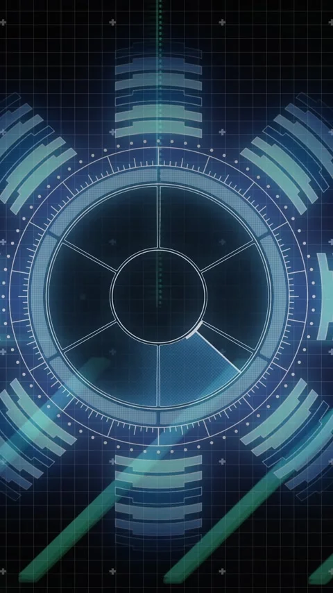 Digital interface with data charts and coding animation over futuristic Stock Footage 342812980