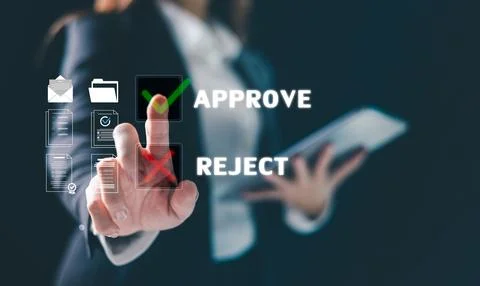 Digital interface designed for business automation, concept of document rev.. 写真素材
