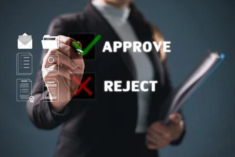 Digital interface designed for business automation, concept of document rev.. 写真素材