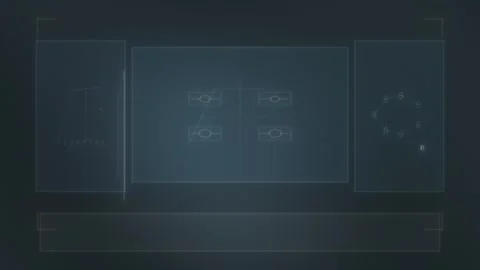 Digital interface displaying various data visualizations Stock Footage 339284268
