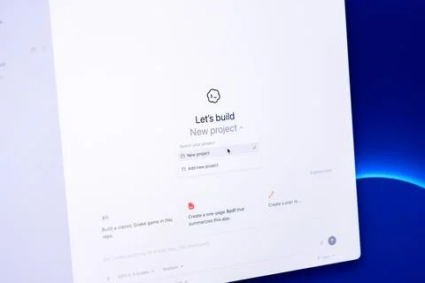 A digital interface featuring the OpenAI Codex workspace for software Stock Photos
