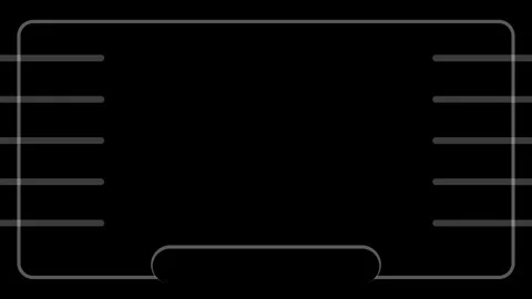 Digital interface frame lines on a black background for hud panel media Stock Footage 339113214