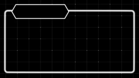 Digital interface frame lines on a black background for hud panel media Stock Footage 339113216